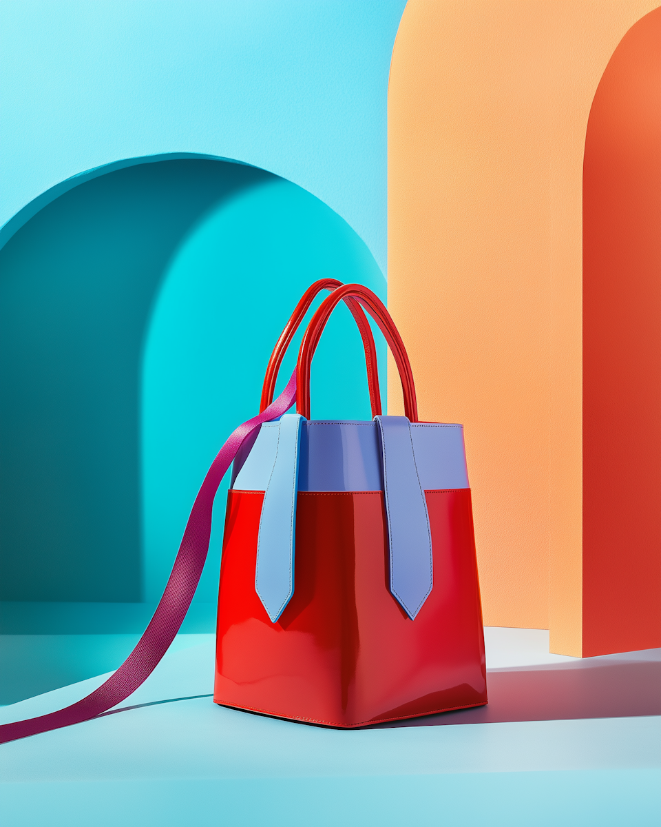 Vibrant handbag display